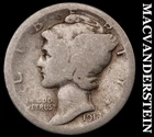 1917 Silver Mercury Dime - Scarce  Better Date  No Reserve  #i5209