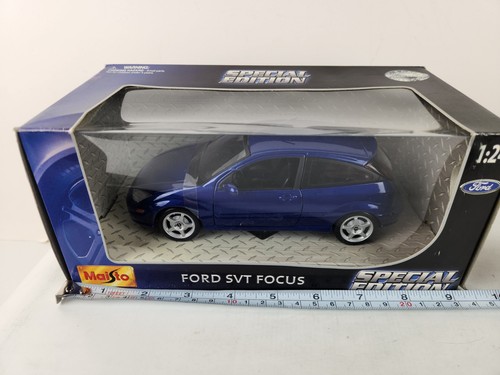 Maisto Ford Focus SVT Special Edition Car Blue 1:24 Diecast New Vtg 2002 Rare