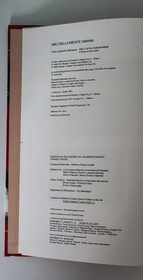 ABC DELLA MENTE UMANA - Selezione del Reader's Digest - Ottime condizioni 1991 - Immagine 3 di 3