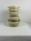 Pyrex Forest Fancies Vintage 5 Piece Mushroom Cinderella Bowl Set Speckled Brown