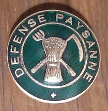 WW2 Insigne Politique 1936 Ligue des Paysans / Défense Paysanne ORIGINAL BADGE