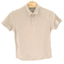 Bylt Shirt Mens Extra Large Gray Lux Polo Polka Dot Premium Basics Cotton