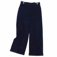 Hermes pants 23SS long wide serie button cotton bottoms women's 36 Used MOLO-0