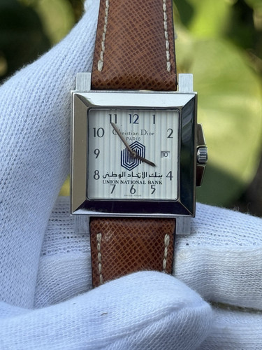 Christian Dior Paris Monsieur Dior square cased steel wristwatch, ref.D73-100