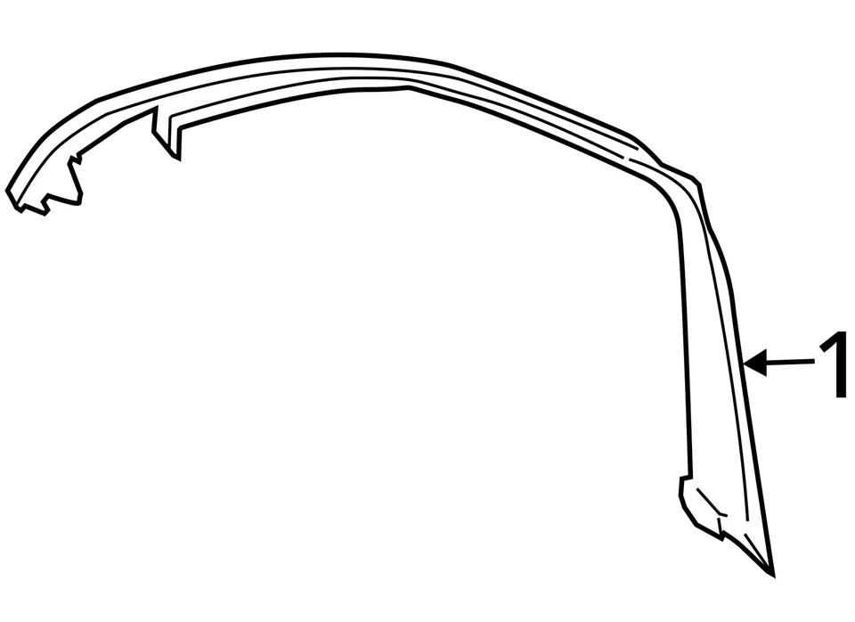 2011-2016 BMW 550i Front Left Door Window Frame Cover 51337182011 - Image 3 of 3