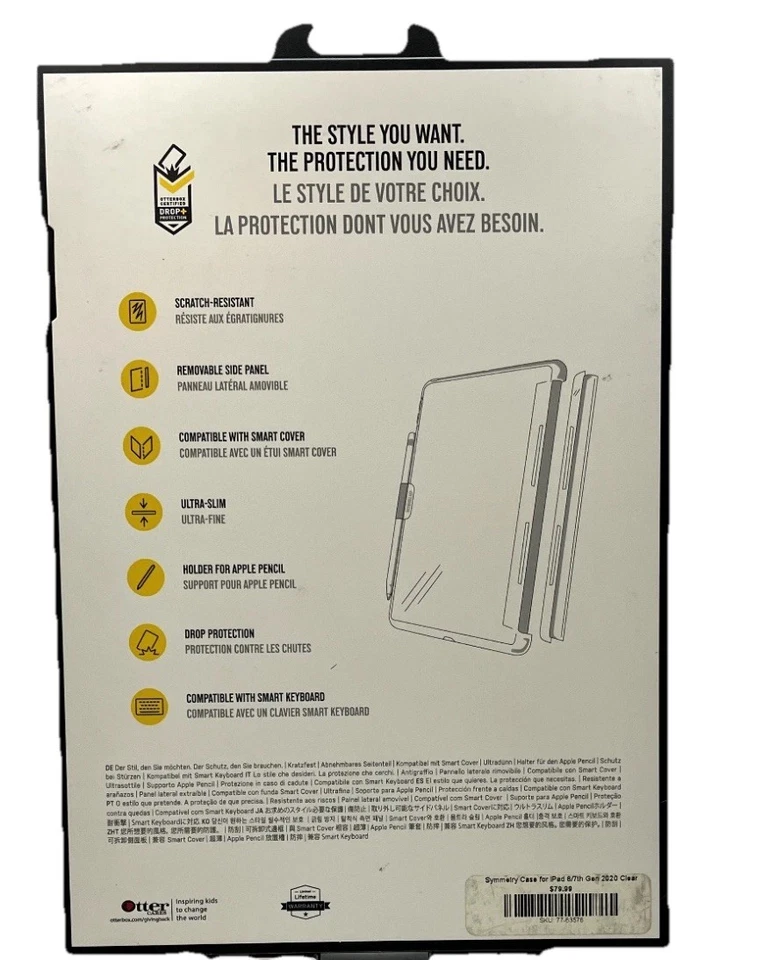 OtterBoxiPad (7th, 8th, and 9th gen) 77-63576 Symmetry Series Clear NEW - Image 2 of 4