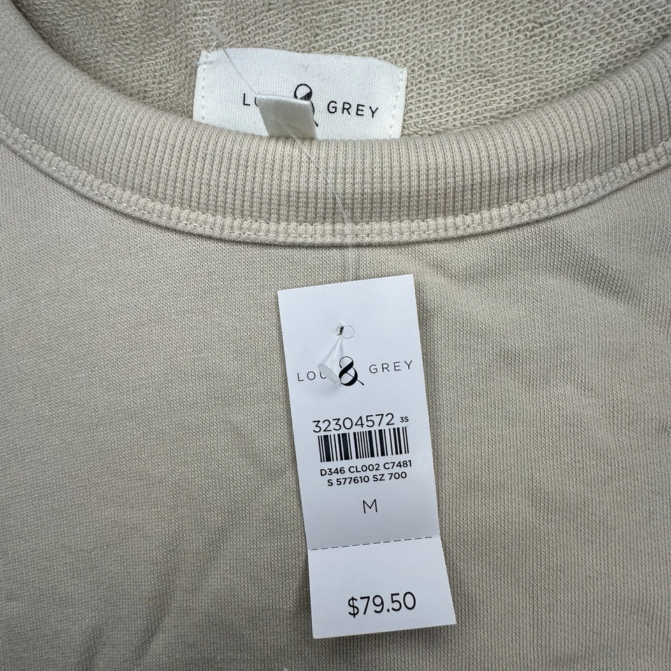 Lou & Grey Women’s Beige Christmas Crewneck Sweatshirt Size Medium NWT - Image 4 of 4