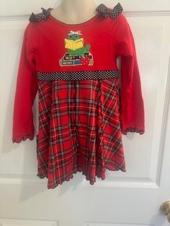 Goodlad Girls Size 6 Red Plaid Long Sleeve School Dress