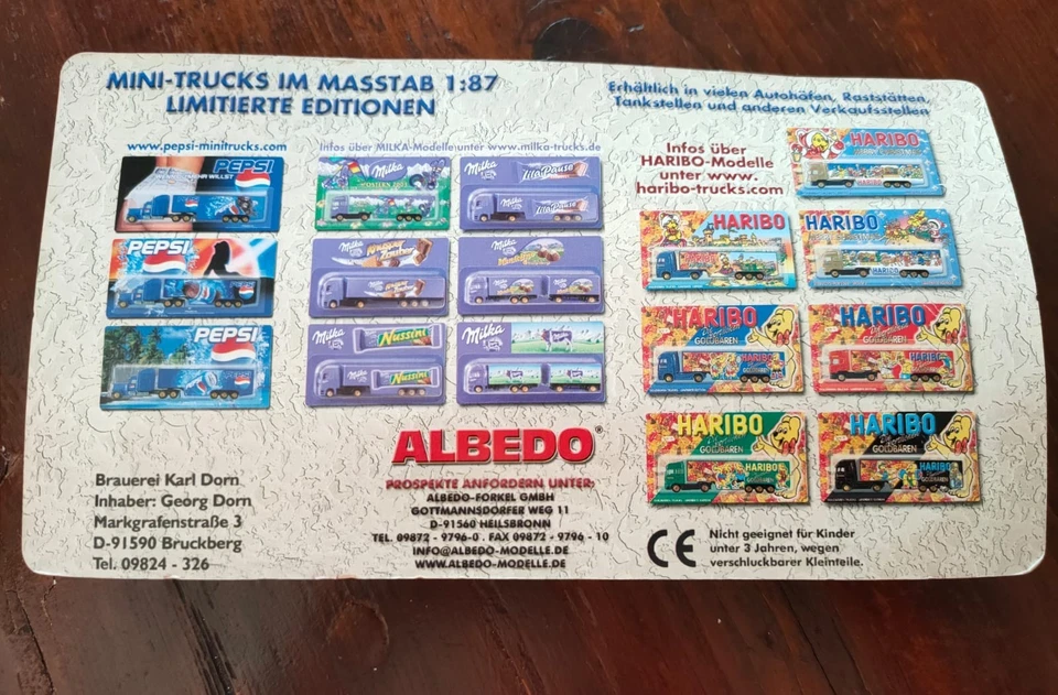 ALBEDO MINI TRUCKS - 1:87 BRUCKBERGER - DORN BRAU EDIZIONE LIMITATA - Immagine 2 di 2