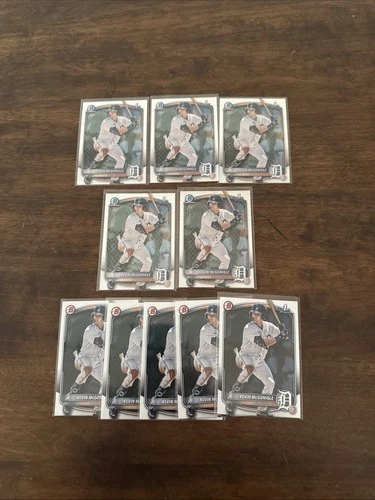 2025 Bowman Chrome 1st Prospect Kevin McGonigle Lot Of 10 Chrome Paper