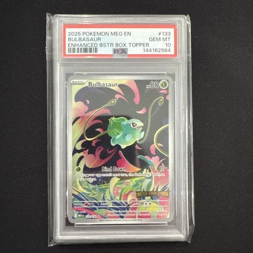 2025 POKEMON MEG EN-MEGA EVOLUTION STAMPED BULBASAUR 133 PSA 10