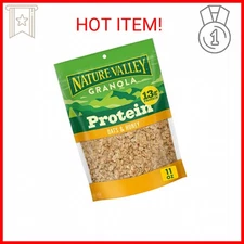 Nature Valley Protein Granola, Oats and Honey Granola, Resealable Snack Pouch, 1
