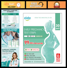Early Detection Pregnancy Test Strips 30 Count, 10 MIU/ml High Sensitivity, 99.9