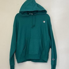 Champion Heavyweight Hoodie Teal Made In USA - XL Reverse Weave Vintage 80s/90s