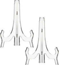 2 Pieces, 9.8 Inches Clear Acrylic Easels Display Stands/Plate 2 Pieces 