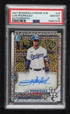 2021 Bowman Chrome Mega Box Mojo Luis Rodriguez #BCMA-LR PSA 10 GEM MT Auto 18ru
