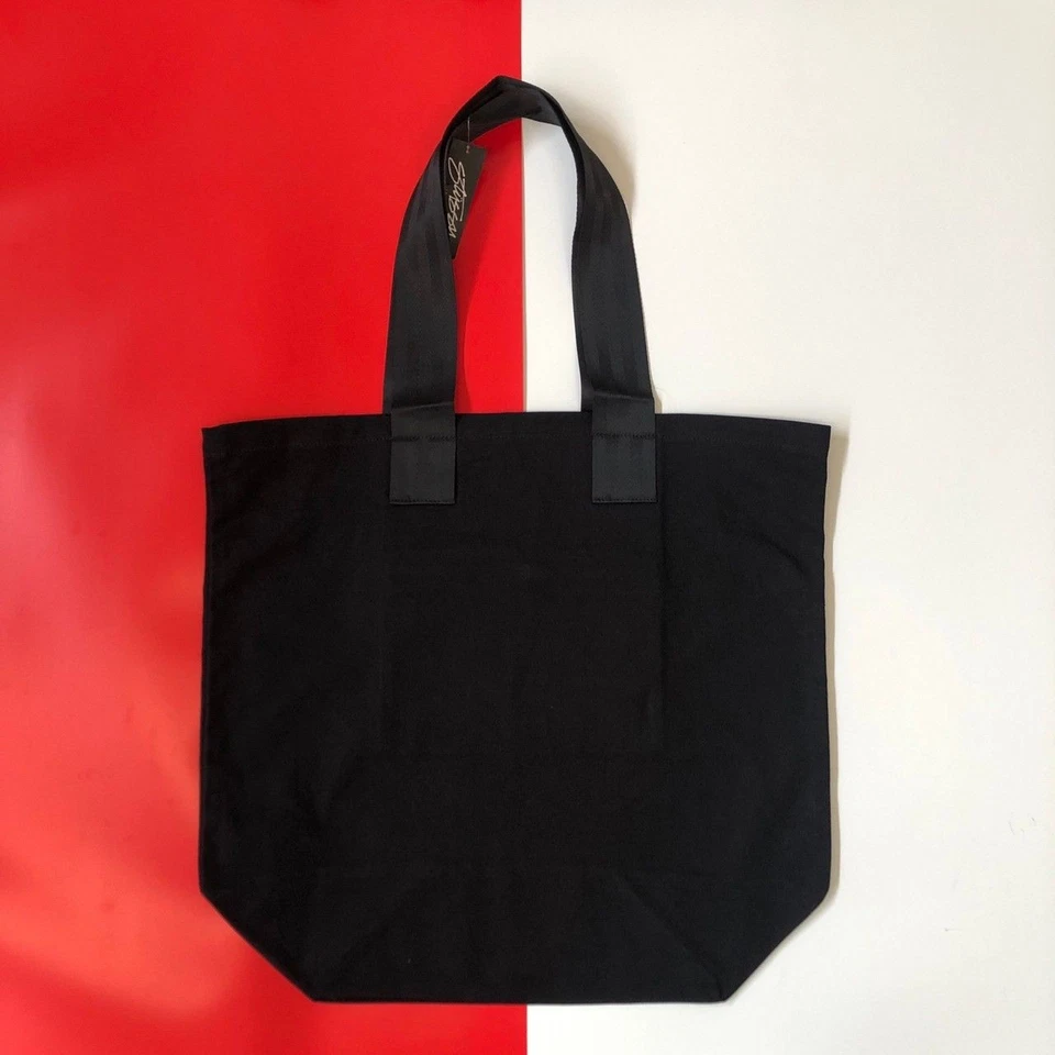 BOLSO TOTE DE LONA STUSSY - NEGRO Foto 2 de 4