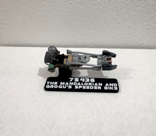 Display Stand for Lego Star Wars Set 75436 The Mandalorian & Grogu Speeder Bike
