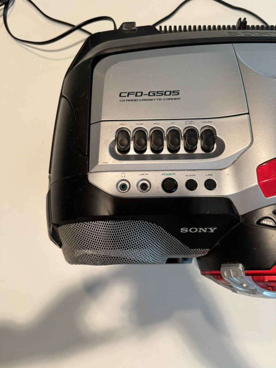 Sony Xplod CFD-G505 Mega Bass AM FM Radio CD Cassette Boom Box