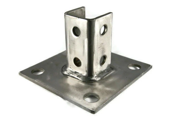 Base cuadrada de poste de puntal de acero inoxidable 316 P2072ASQ 6x6x3-1/2 patas 1-5/8 cantidad 10