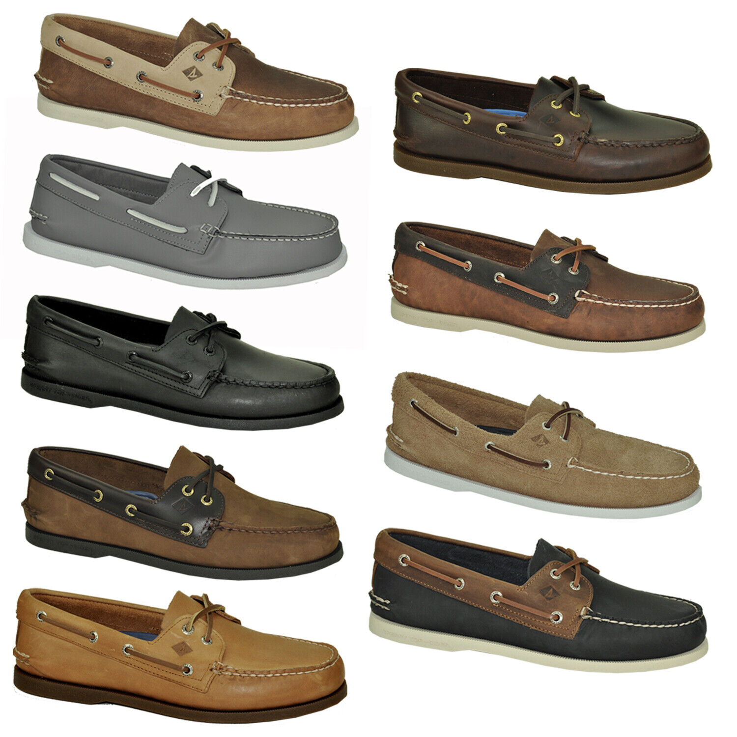 SPERRY Top Sider A/O 2-Eye Boat Shoes Men Deck Shoes