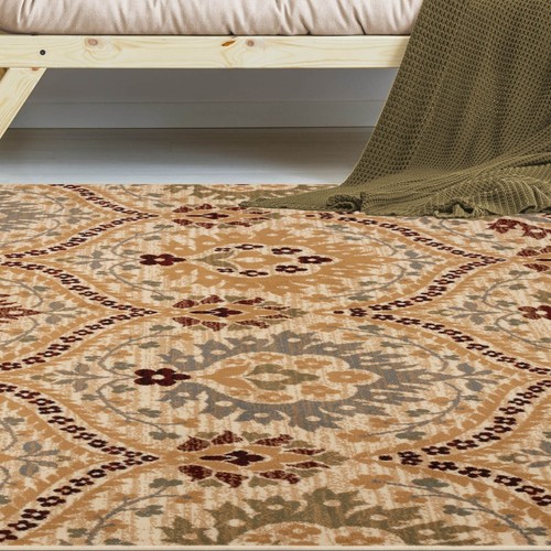 Oriental Vintage Geometric Floral Damask Living Room Indoor Area Rug Or Runner - Picture 4 of 75