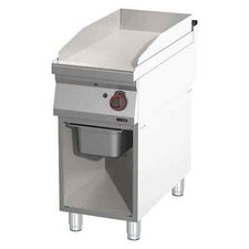 Gas-Griddleplatte Standger&auml;t mit Unterbau Grillplatte Bratplatte gerillt 8 kW