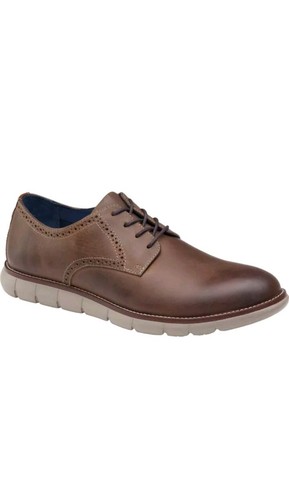 Johnston & Murphy Mens Milson Brogue Derby Brown Oiled Plain Toe 59-3056 Size 12