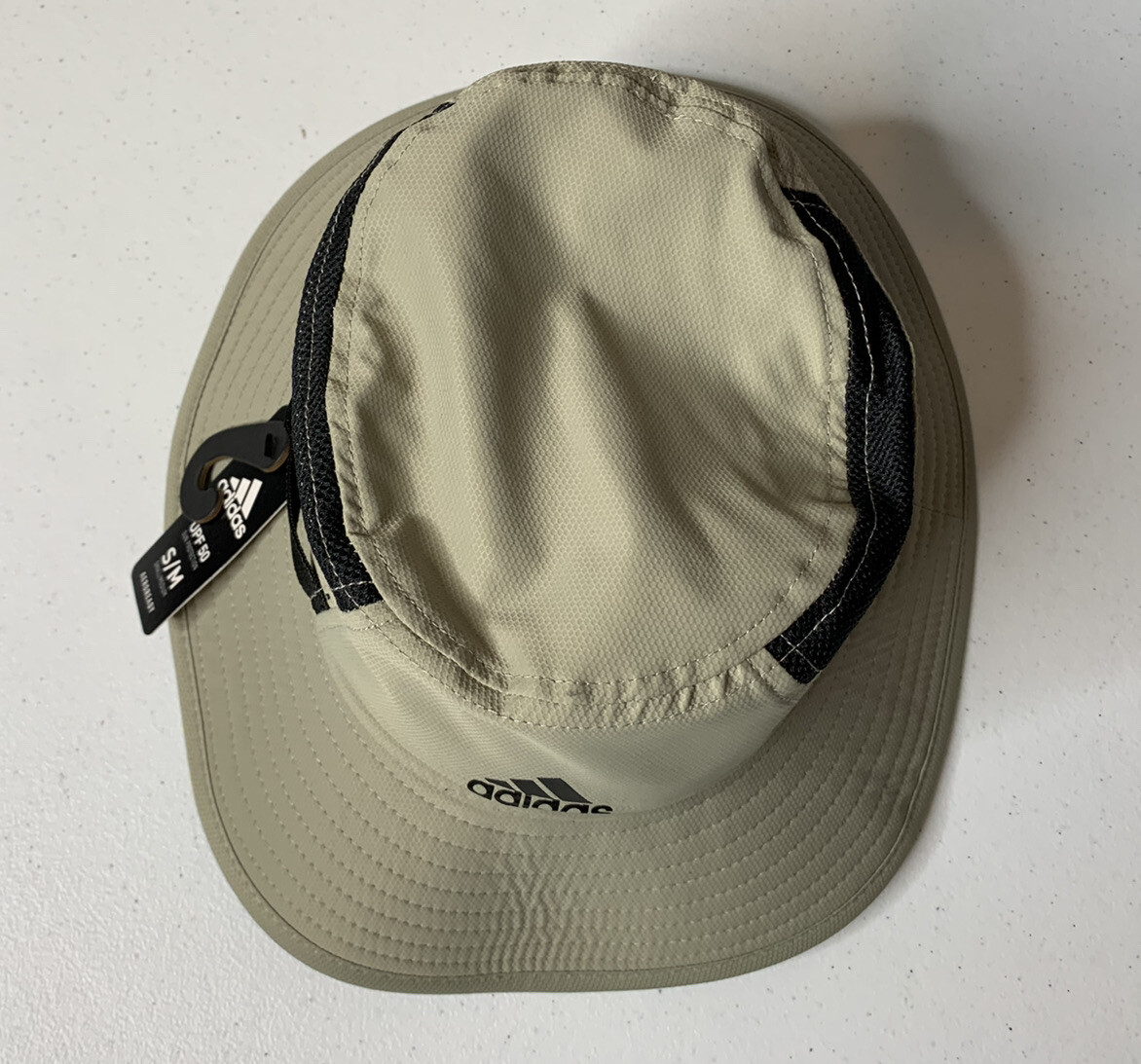 Adidas Mens Feather Gray Black Victory III Aeroready UPF 50 Bucket Hat S/M NWT image 2