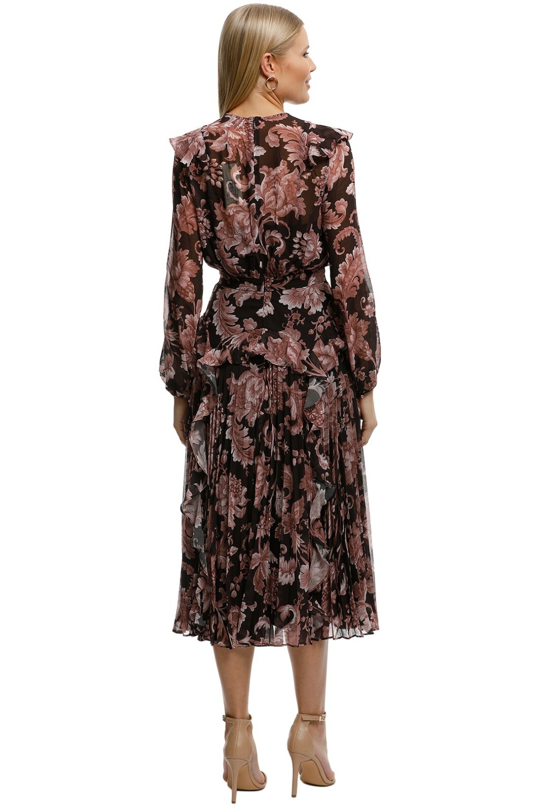 lover florence pleat midi dress