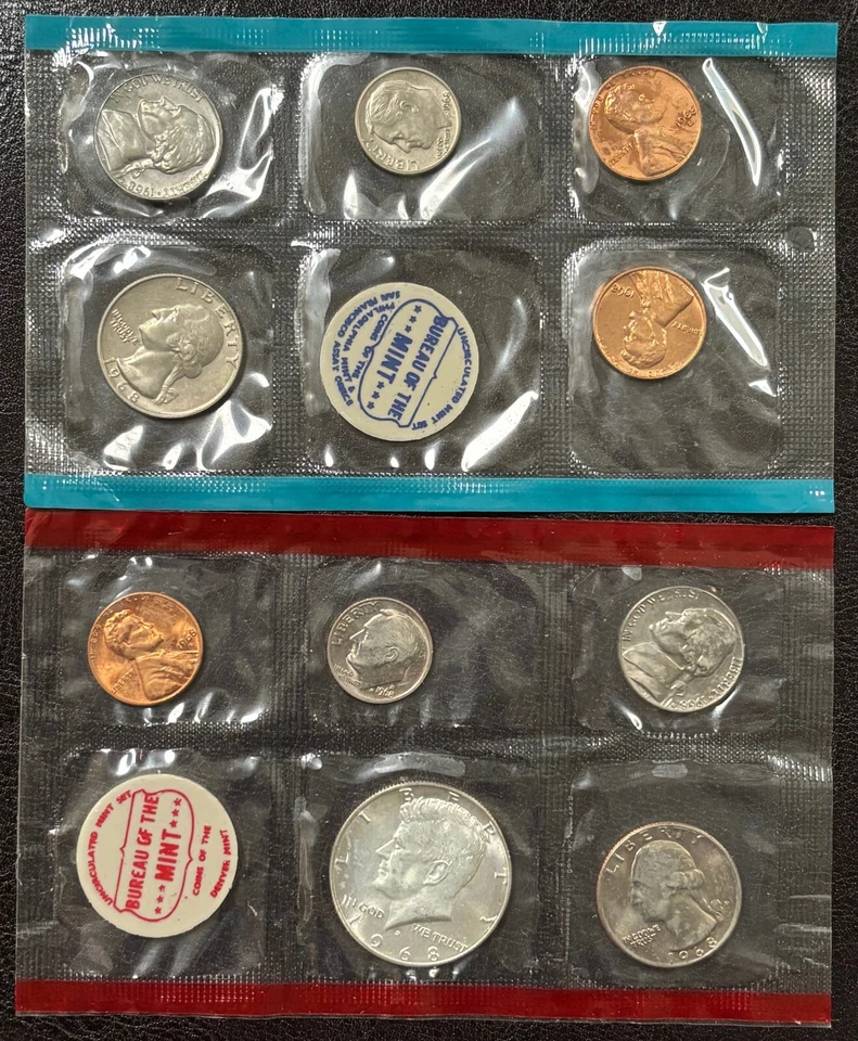 Lot of Five (5) US Mint Coin Sets 1968-1972 in Original Packaging (#702) - Image 3 of 4