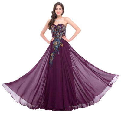 peacock purple bridesmaid dresses Sydneys Closet SC7415 Size 24 Peacock Metallic A Line Plus Size Prom Dress V Neck Formal Gown Color Shift, 22 / Peacock