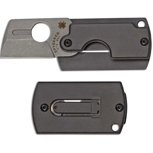 Hoja de aluminio Spyderco cuchillos plegables modernos de colección mango de aluminio