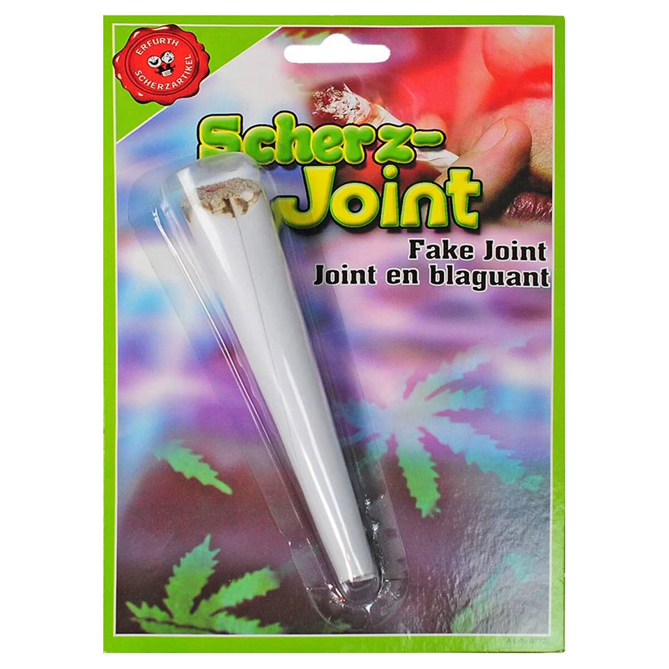 ERFURTH GMBH Fake Joint (15cm) 70er Jahre Hippie Flower Power Cannabis Gras Tüte Scherz Gag