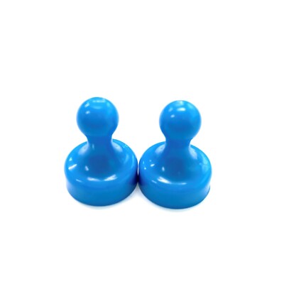 6PK Strong D19x25mm BLUE Magnetic Push Pins | Hold up to 20 Papers | Neo Magnet