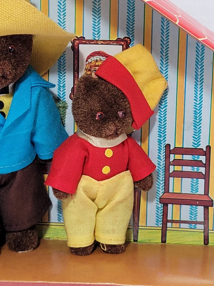 Vintage 1979 Shackman Toys The Three Bears In House Dolls Set - Изображение 4 из 4