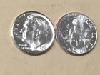 1957 SILVER BU ROOSEVELT DIME. NICE!