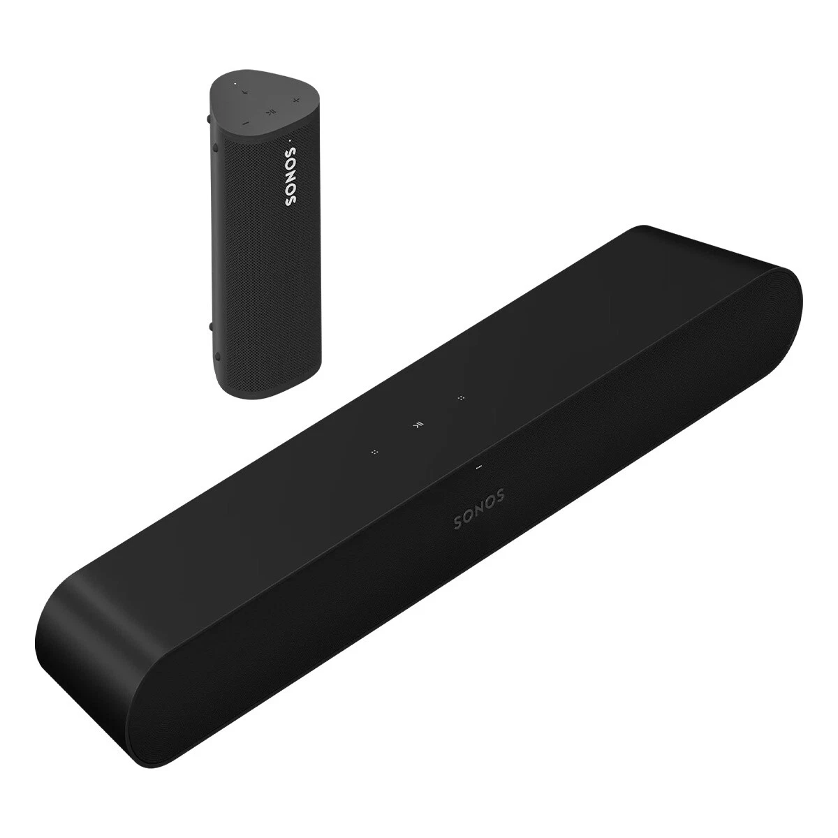 Sonos Two Room Set with Ray Soundbar and Roam Portable Bluetooth Speaker