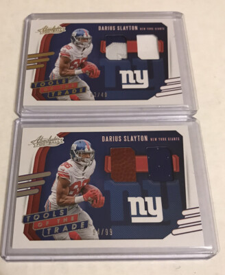 2020 Absolute Football Darius Slayton Tools Of The Trade Lot(2)..#ed/49 #ed/99!!