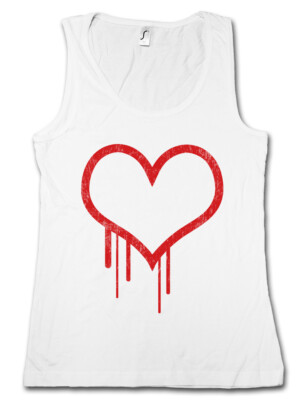 BLEEDING HEART I DAMEN TANK TOP Hearts bloody Valentine Gore Splatter Tattoo