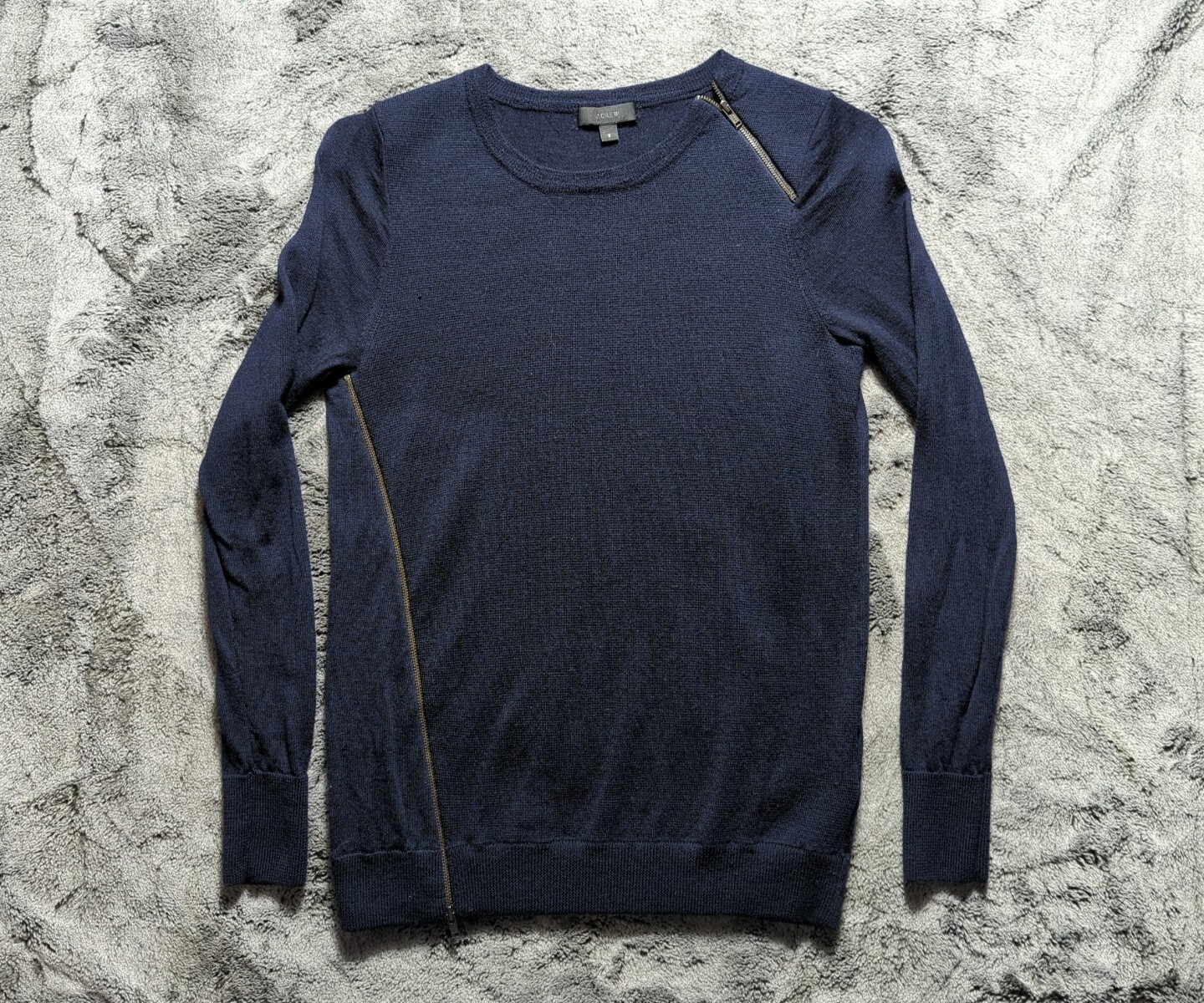 J. Crew Long Sleeve 100% Merino Wool Sweater Women's Size Small Blue