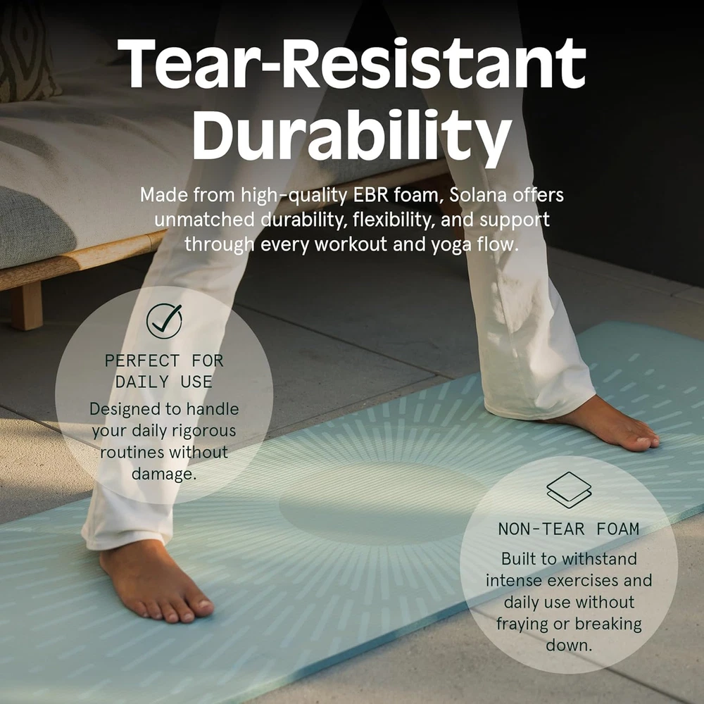 1" Thick Non-Slip Yoga Mat With Carry Strap for Men & Women