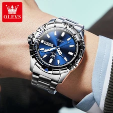 OLEVS LUXURY MEN’S WATCH WATERPROOF STAINLESS -STEEL