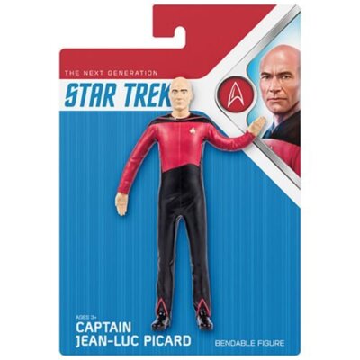 CAPTAIN PICARD STAR TREK THE NEXT GENERATION 6 IN BENDABLE FIGURE BY NJ CROCE
