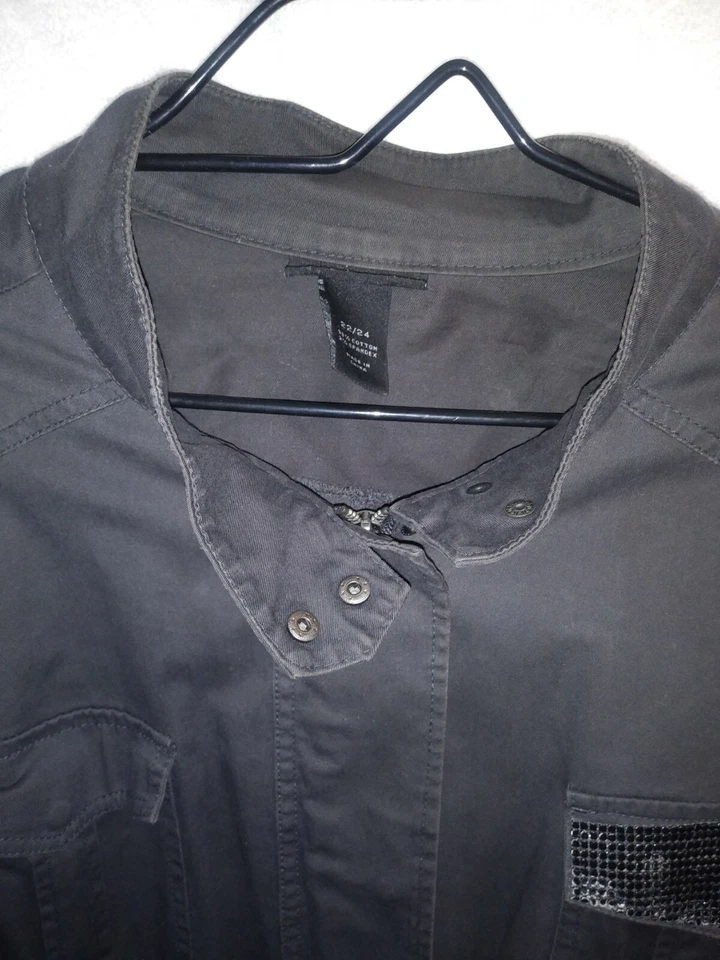 Lane Bryant Green Military Syle Jacket EUC SIZE 22/24 - Image 2 of 4