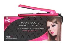 Pink Ceramic Hair Styler 1.25" Hair Iron Best Hair Straightener For The Money