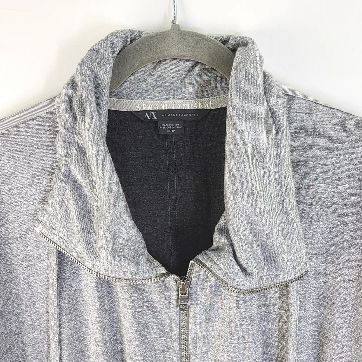 Armani exchange silver jacket best sale