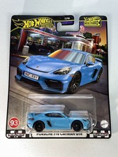Hot wheels PREMIUM. BOULEVARD. #93 PORSCHE 718 CAYMAN GT4. REAL RIDERS.