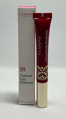 NEW CLARINS NATURAL LIP PERFECTOR # 18 INTENSE GARNET 100% AUTHENTIC