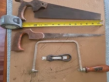 12" 8 PPI Narrow Blade Open Handle Handsaw Cast Iron DISSTON keyhole Miller fall